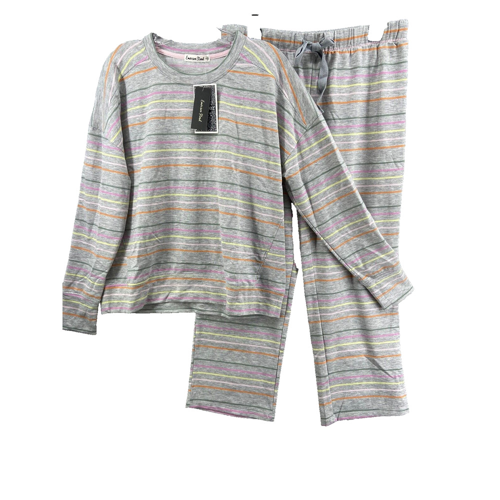 NWT Emerson Road Pajama‎ Set Womens XL Crew Neck Sweatshirt Sweatpants Knit